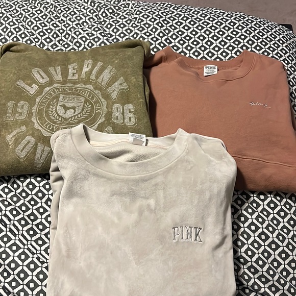 PINK hoodie/ pullover. Two of them Size L - Picture 1 of 5